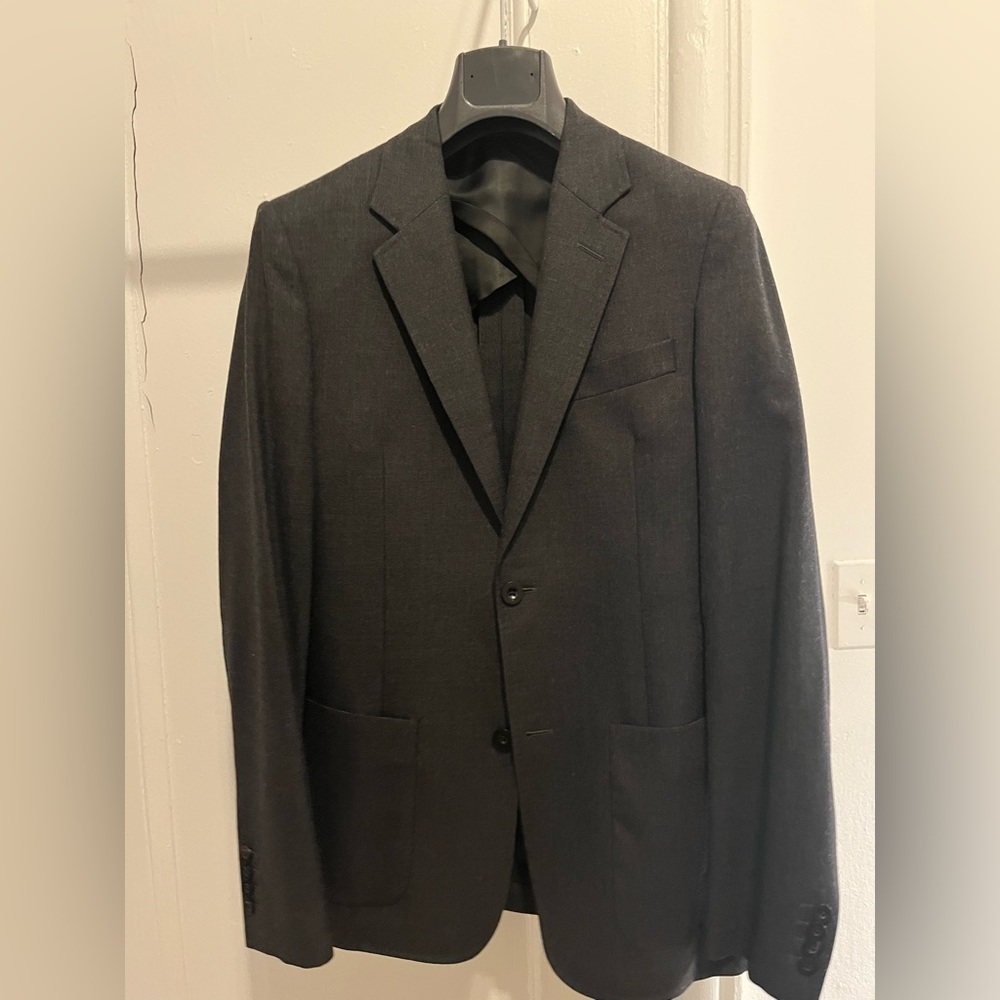 Mr P. grey worsted wool blazer
